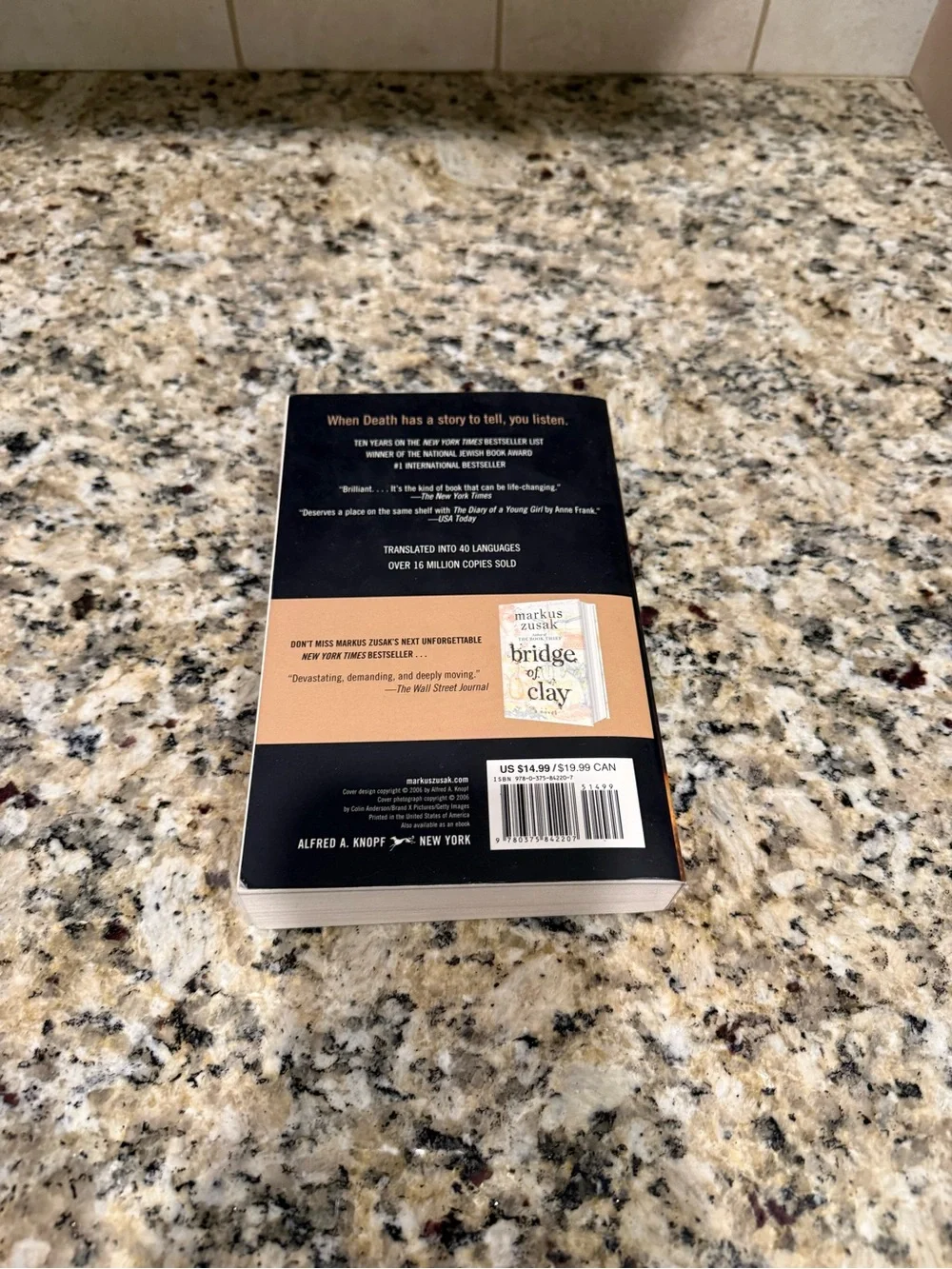 The Book Thief by Markus Zusak — Orange & Black Paperback